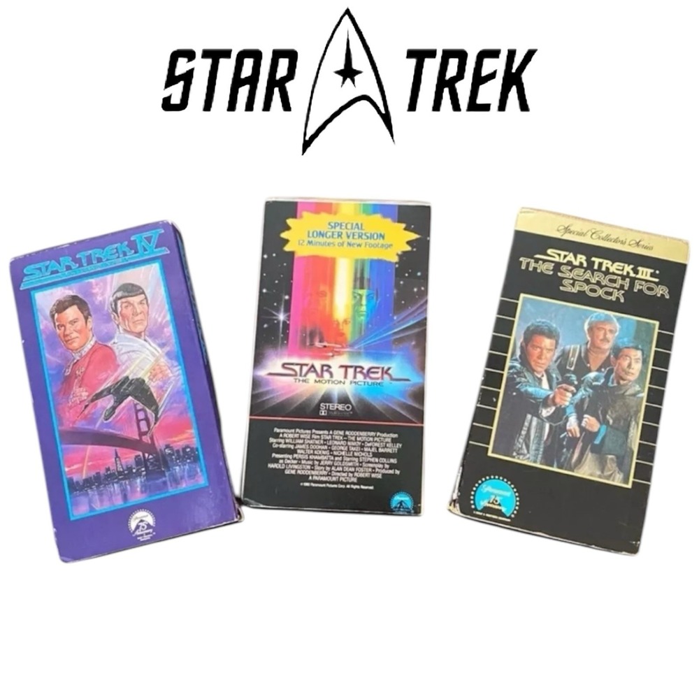 VTG Star Trek VHS Lot 3 | Motion Picture, Search for Spock, Voyage Home 80s